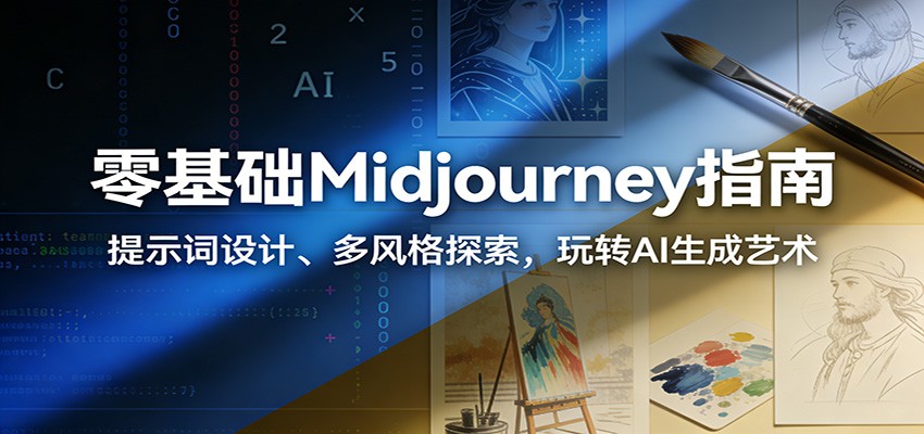 零基础Midjourney指南：提示词设计、多风格探索，玩转AI生成艺术-创客聚集地