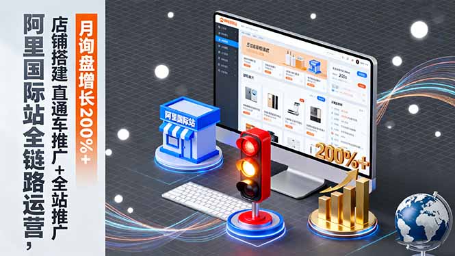 阿里国际站全链路运营，店铺搭建+直通车推广+全站推广，月询盘增长200%+-创客聚集地