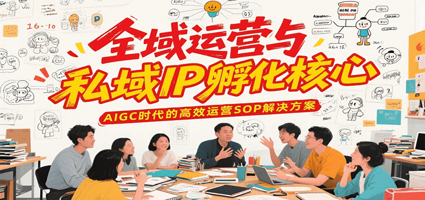 全域运营与私域IP孵化核心，AIGC时代的高效运营SOP解决方案-创客聚集地