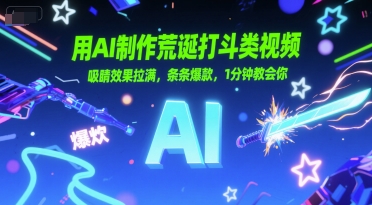 用AI制作荒诞打斗类视频，吸睛效果拉满，条条爆款，1分钟教会你-创客聚集地