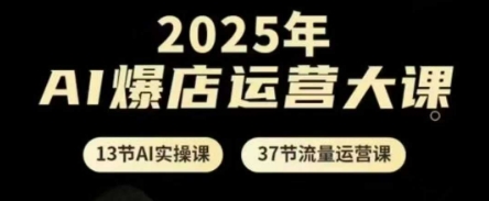 2025年AI爆店运营大课，13节AI实操课+37节流量运营课-创客聚集地