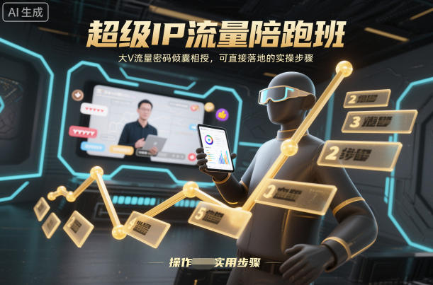 超级IP流量陪跑班，大V流量密码倾囊相授，可直接落地的实操步骤-创客聚集地