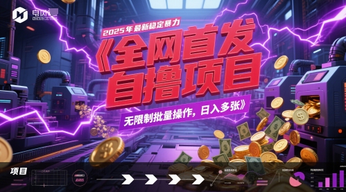 全网首发，2025年最新稳定暴力全自动自撸项目，无限制批量操作，日入多张【揭秘】-创客聚集地