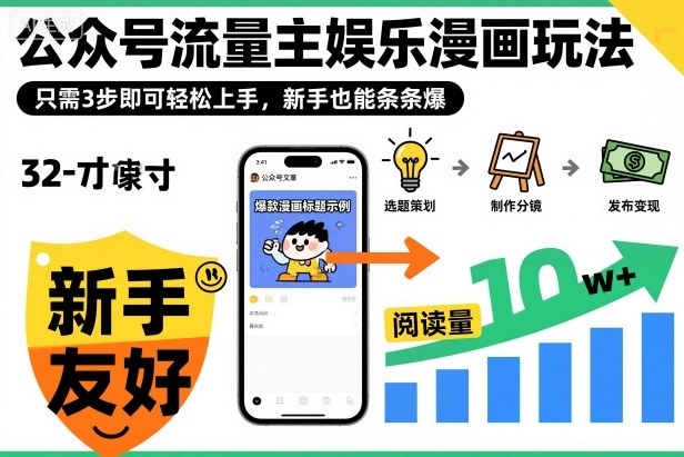 ‍‬⁢‍⁡‍‍⁡​⁣⁤‍‬⁡⁣⁢​⁣‍⁣‌‌⁢​⁡⁡‌​⁢⁣⁢​⁢‌​⁣‬​⁣‬‬⁣⁢​⁢⁣公众号流量主娱乐漫画玩法，只需3步即可轻松上手，新手也能条条爆-创客聚集地