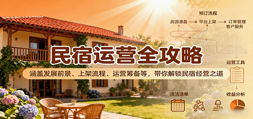 民宿运营全攻略：涵盖发展前景、上架流程、运营筹备等，带你解锁民宿经营之道-创客聚集地