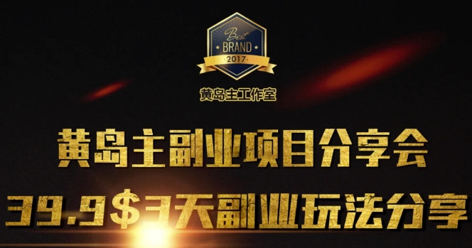 黄岛主副业分享会1期：3天3个副业玩法，速度上车-创客聚集地