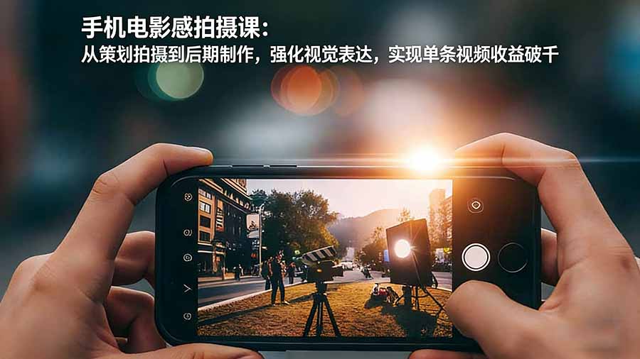 手机电影感拍摄课:从策划拍摄到后期制作,强化视觉表达,实现单条视频收益破千-创客聚集地