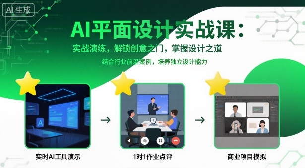 AI平面设计实战课，实战演练，解锁创意之门，掌握设计之道-创客聚集地