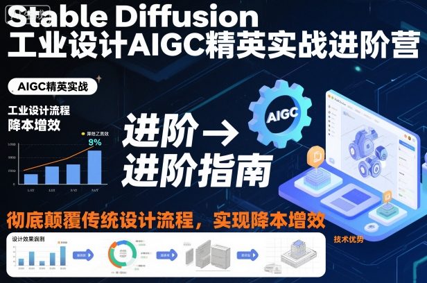 Stable Diffusion工业设计AIGC精英实战进阶营，彻底颠覆传统设计流程，实现降本增效-创客聚集地