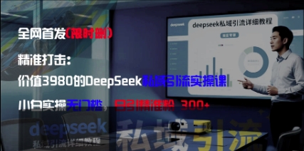 精准打击：价值3980的DeepSeek私域引流实操课，小白实操无门槛，日引精准粉300+-创客聚集地