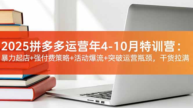 2025拼多多运营年4-10月特训营：暴力起店+强付费策略+活动爆流+突破运营瓶颈，干货拉满-创客聚集地