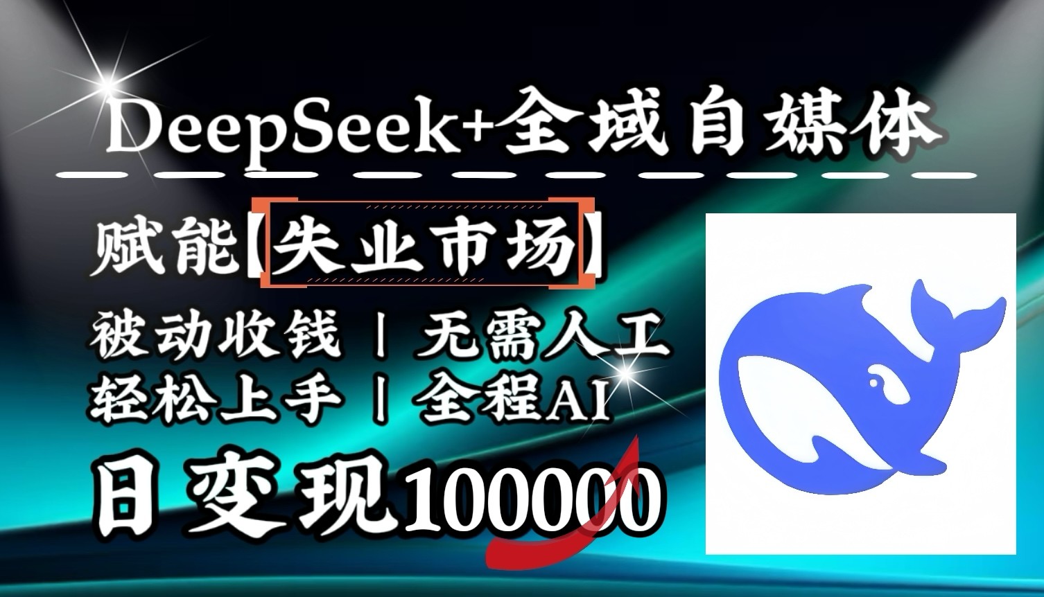 降维打击，DeepSeek+失业市场，全自动操作，结合人人刚需，单月利润轻松破100000＋-创客聚集地