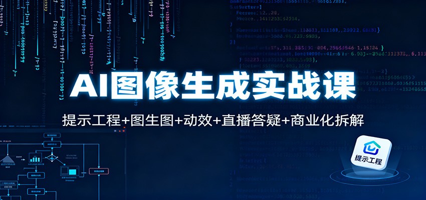 AI图像生成实战课：提示工程+图生图+动效+直播答疑+商业化拆解-创客聚集地