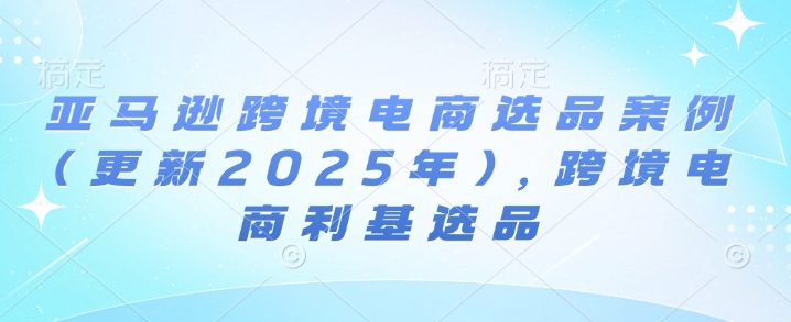 亚马逊跨境电商选品案例(更新2025年3月)，跨境电商利基选品-创客聚集地