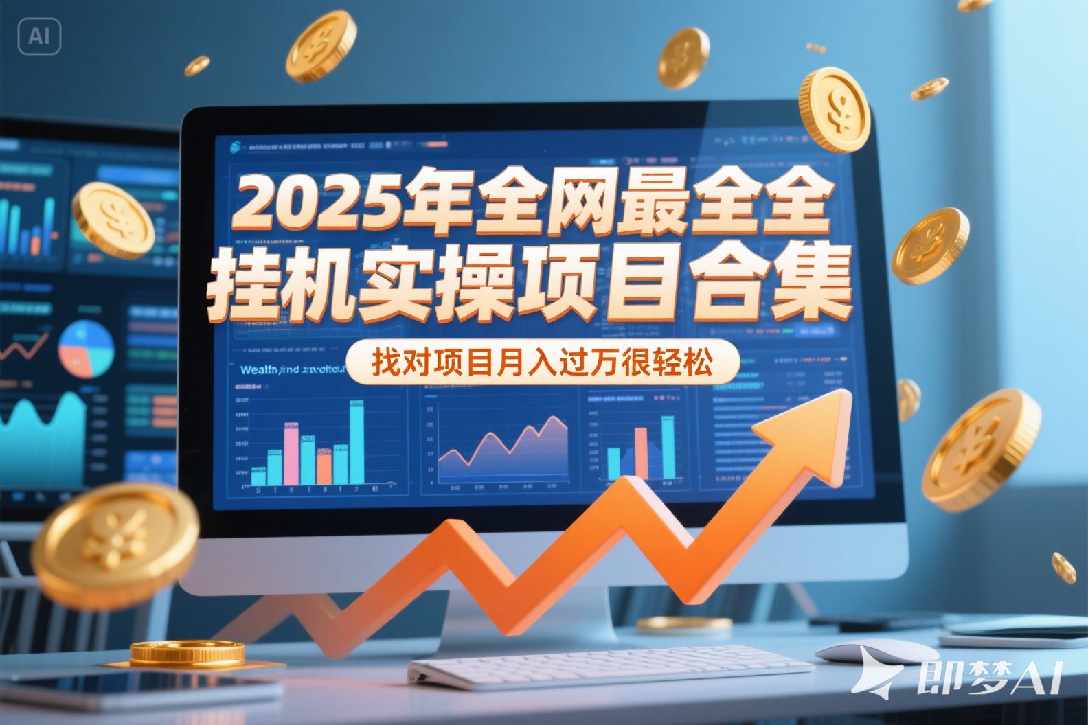 2025年挂机实操项目实操演练，挂机类型，AI直播类型，轻资产创业类型…-创客聚集地