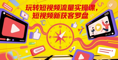 玩转短视频流量实操课，短视频新获客罗盘-创客聚集地