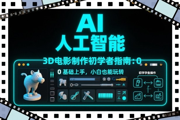 AI人工智能3D电影制作初学者指南：0基础上手，小白也能玩转-创客聚集地