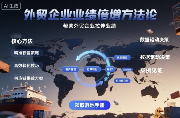 外贸企业业绩倍增方法论，帮助外贸企业拉伸业绩-创客聚集地