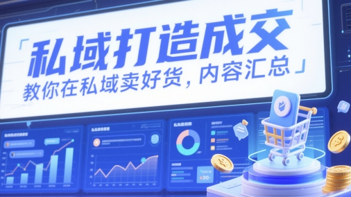 私域打造成交，教你在私域卖好货，内容汇总-创客聚集地