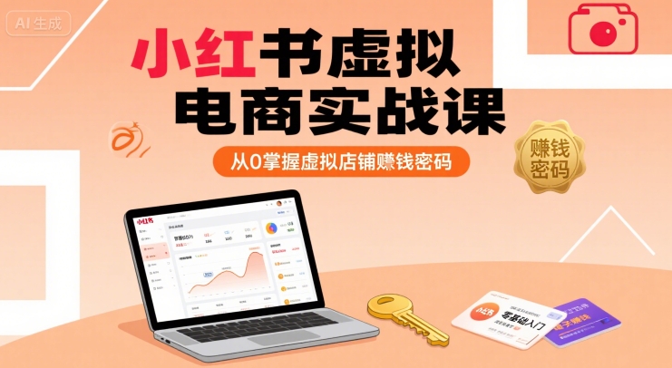 小红书虚拟电商实战课，从0掌握虚拟店铺賺钱密码(更新)-创客聚集地