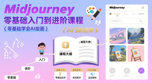 midjourney零基础入门到进阶课程，零基础学会AI绘画-创客聚集地