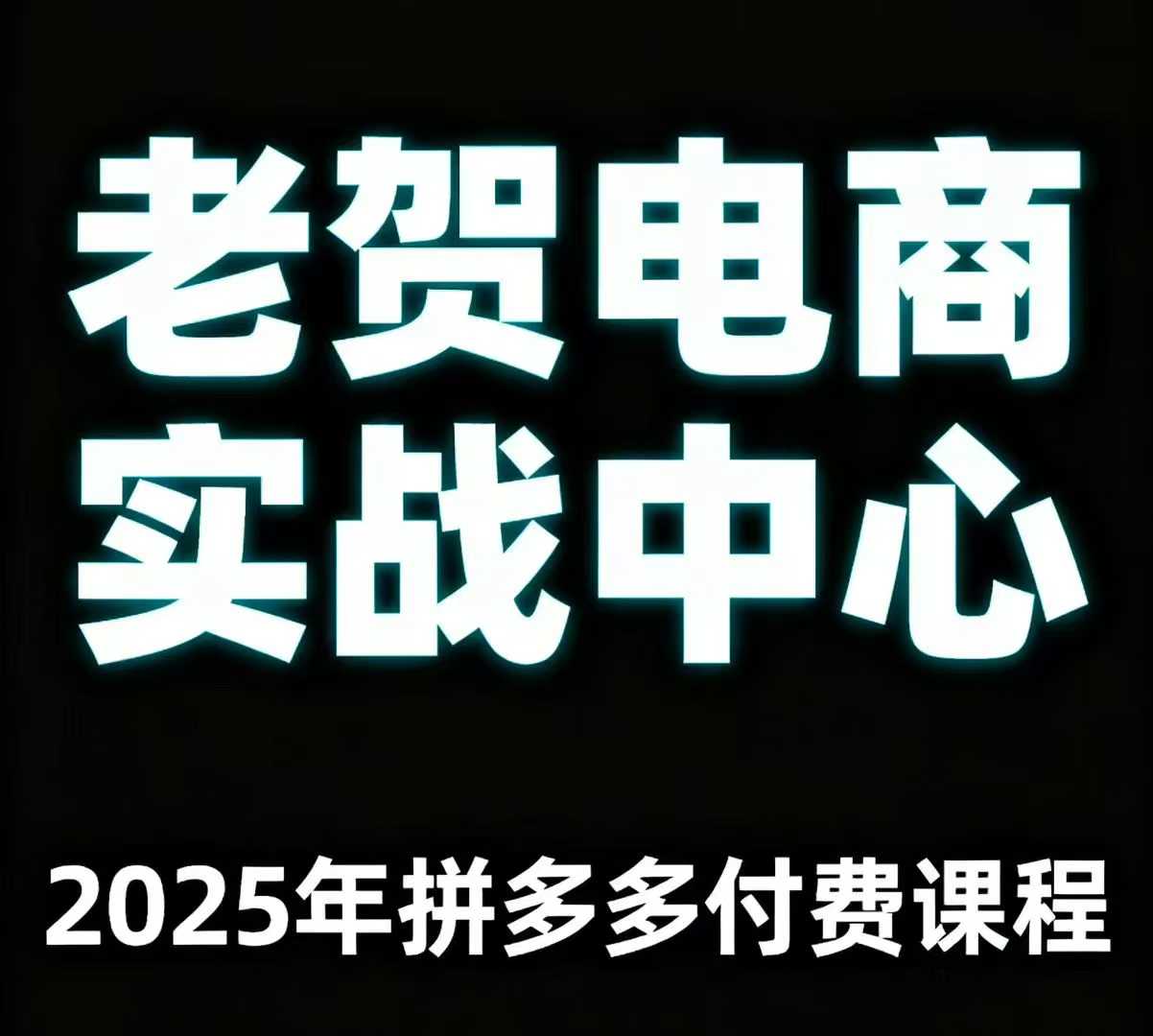 老贺电商2025年拼多多付费课程，用通俗易懂的方法告诉你多多怎么玩-创客聚集地