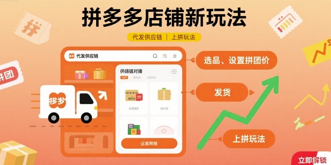 拼多多店铺新玩法，代发供应链上拼玩法-创客聚集地