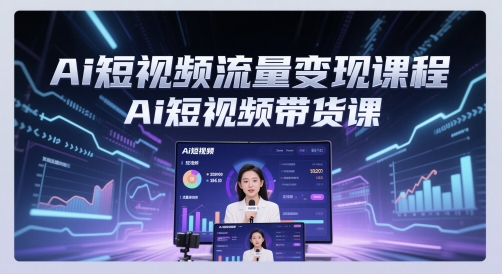 Ai短视频流量变现课程，Ai短视频带货课-创客聚集地