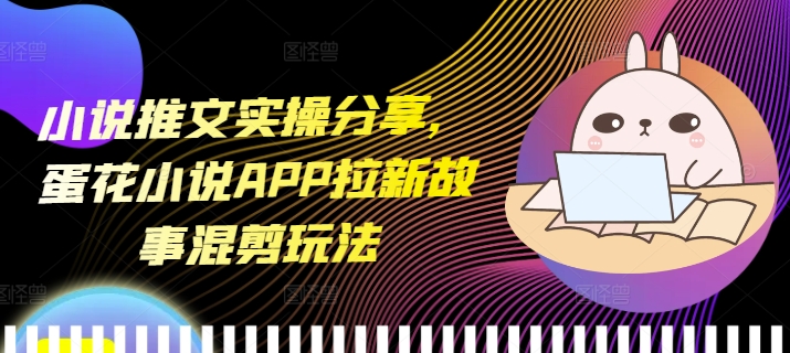 小说推文实操分享，蛋花小说APP拉新故事混剪玩法-创客聚集地