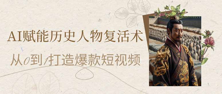 AI赋能历史人物复活术：从0到1打造爆款短视频-创客聚集地