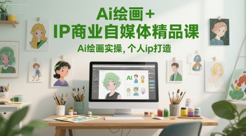 Ai绘画+IP商业自媒体精品课，Ai绘画实操，个人ip打造-创客聚集地