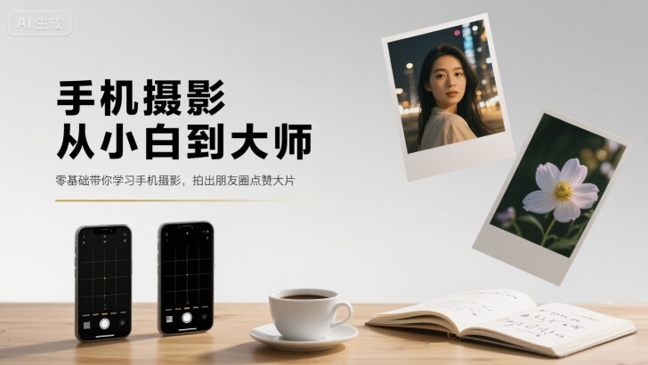 手机摄影从小白到大师，零基础带你学习手机摄影，拍出朋友圈点赞大片-创客聚集地