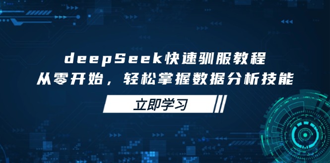deepSeek快速驯服教程，从零开始，轻松掌握数据分析技能-创客聚集地