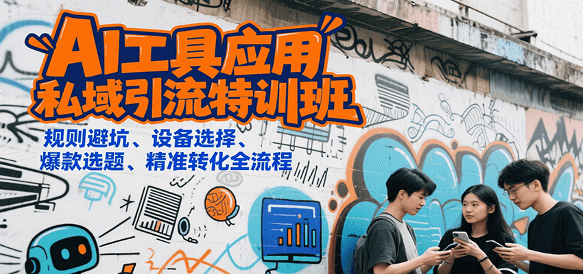 AI工具应用私域引流特训班，规则避坑、设备选择、爆款选题、精准转化全流程-创客聚集地