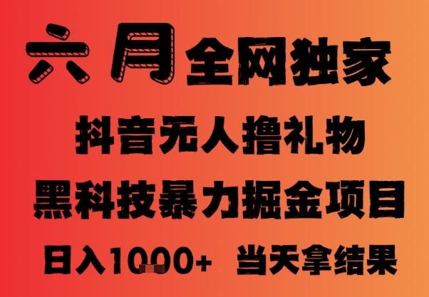 25年6月抖音无人直播最新暴力撸音浪掘金，小白可做，可批量矩阵放大，长期稳定日入1k+【揭秘】-创客聚集地