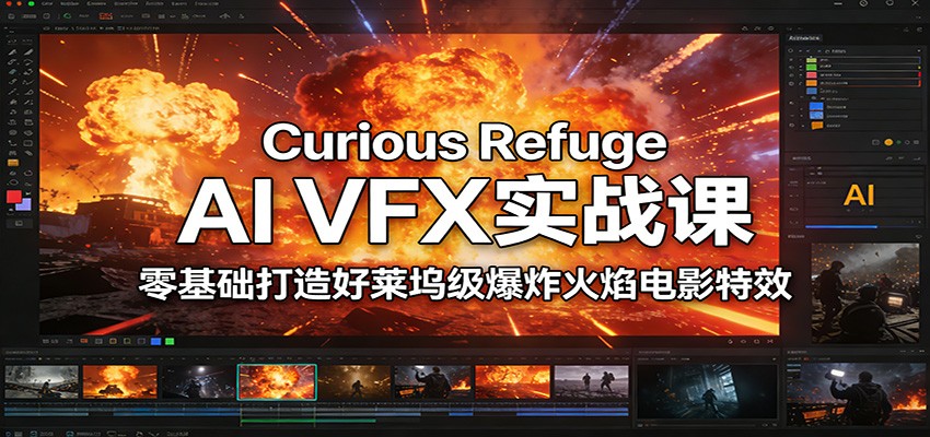 Curious Refuge AI VFX实战课，零基础打造好莱坞级爆炸火焰电影特效-创客聚集地