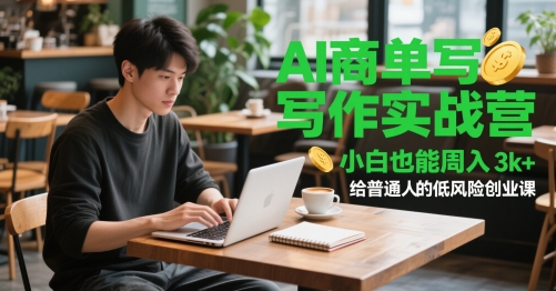 AI商单写作实战营，小白也能周入3k+，给普通人的低风险创业课-创客聚集地