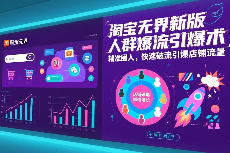 淘宝无界新版人群爆流引爆术，精准圈人，快速破流引爆店铺流量-创客聚集地