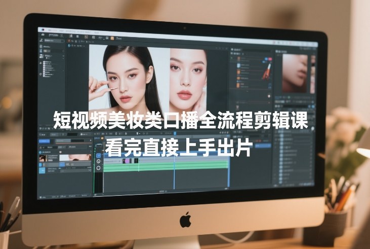 短视频美妆类口播全流程剪辑课，看完直接上手出片-创客聚集地