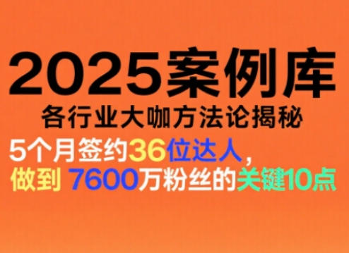 2025案例库，收录各行业大咖的方法论，各行业大咖方法论揭秘-创客聚集地