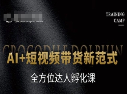 AI+短视频带货新范式，全方位达人孵化课-创客聚集地