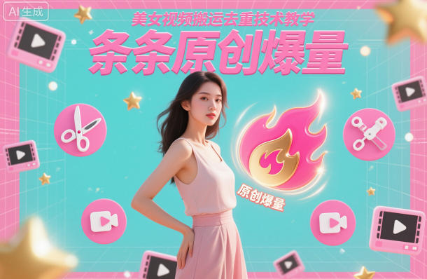 美女视频搬运去重技术教学，条条原创爆量-创客聚集地
