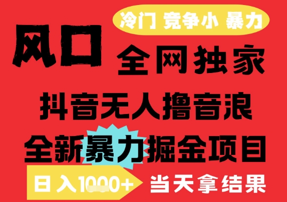 25年6月高爆抖音无人直播最新撸音浪掘金项目，解放双手小白可做，无脑日入1k+，门槛低【揭秘】-创客聚集地