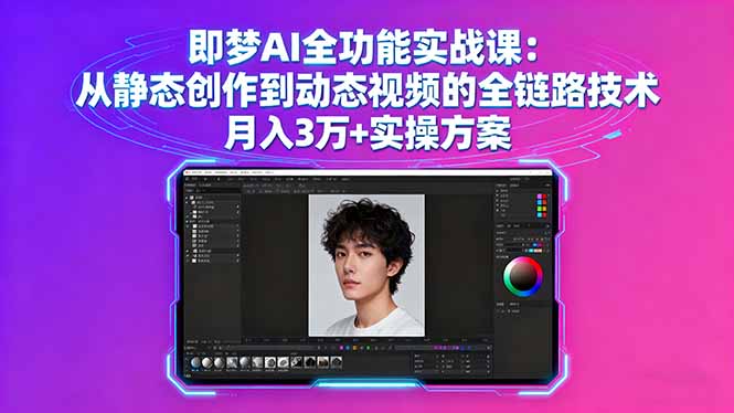 即梦AI全功能实战课：从静态创作到动态视频的全链路技术 月入3万+实操方案-创客聚集地