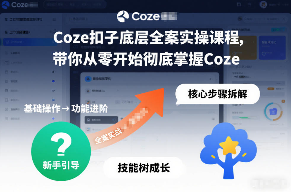 Coze扣子底层全案实操课程,带你从零开始彻底掌握Coze(更新3月)-创客聚集地