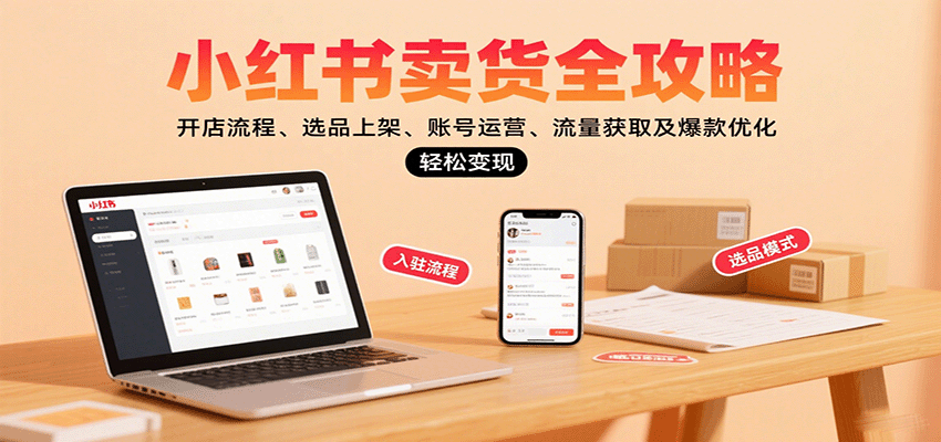 小红书卖货全攻略：开店流程、选品上架、账号运营、流量获取及爆款优化，轻松变现-创客聚集地