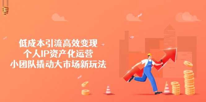 低成本引流高效变现，个人IP资产化运营，小团队撬动大市场新玩法-创客聚集地