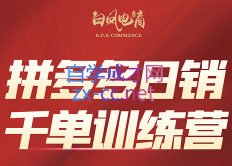 白凤电商·拼多多日销千单训练营(更新3月)-创客聚集地