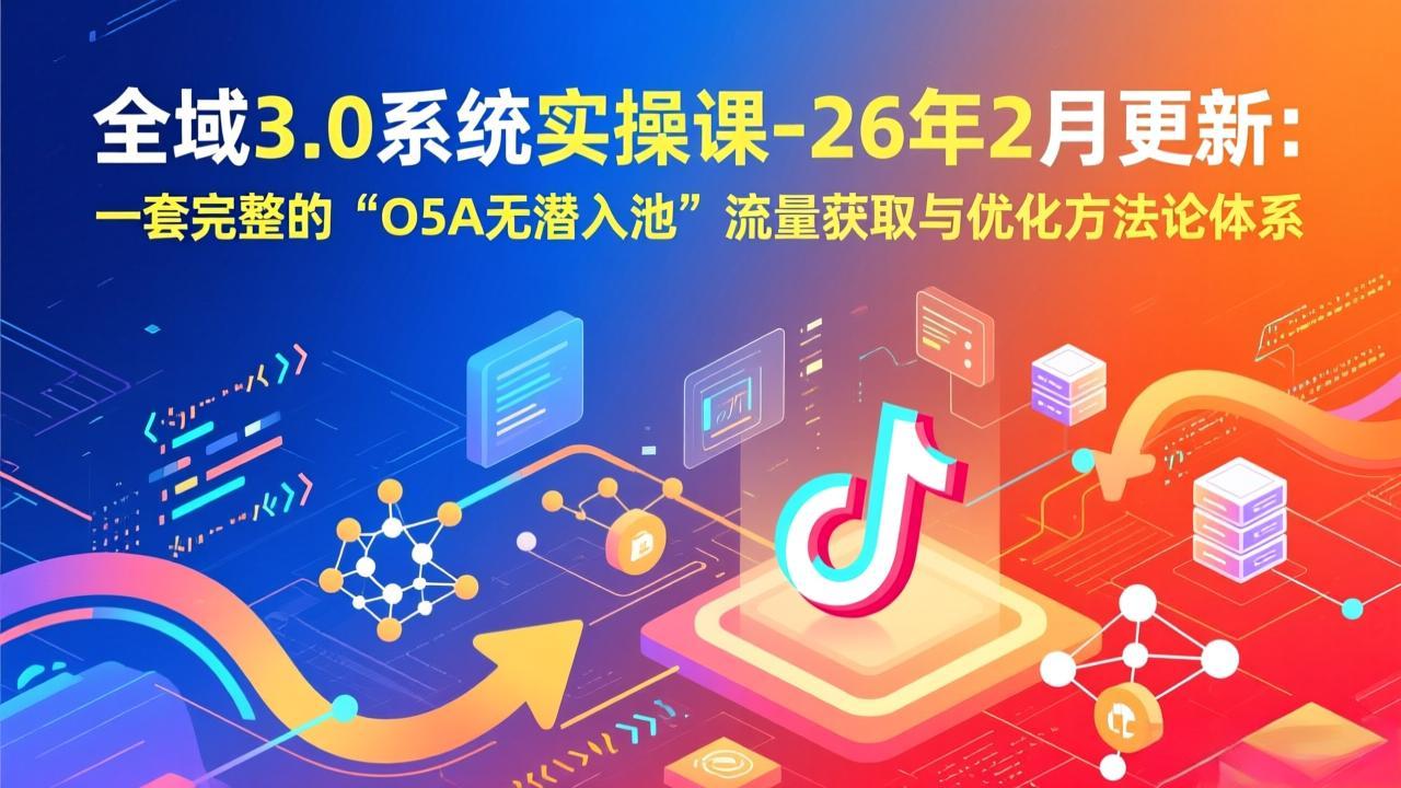 全域3.0系统实操课-26年2月更新：一套完整的“O5A无潜入池”流量获取与优化方法论体系-创客聚集地
