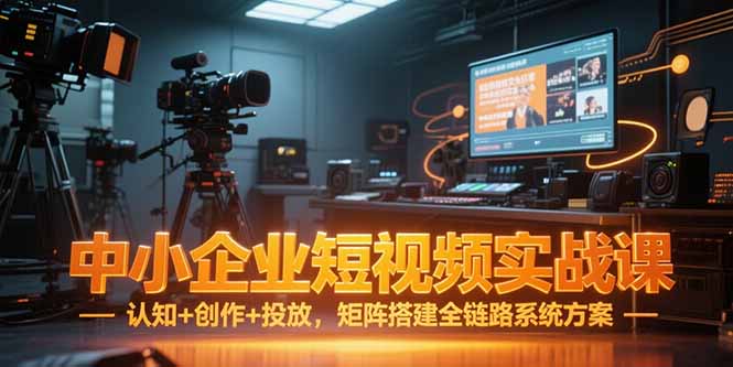 中小企业短视频实战课，认知+创作+投放，矩阵搭建全链路系统方案-创客聚集地